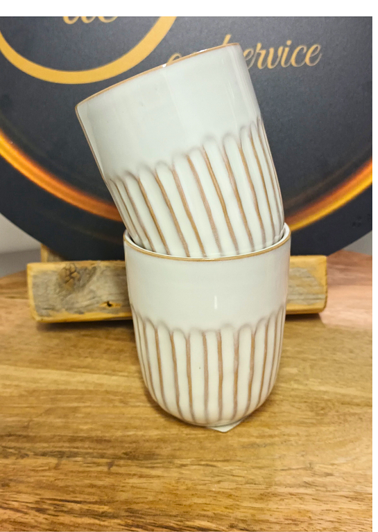 Mok wit grijs 2 stuks